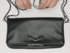 Fashion Zadig & Voltaire Rock Swing Your Wings ClutchICONIC Blacksilver